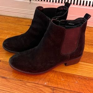 Black Suede Ankle Boots Waterproof size 7